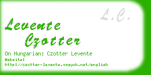 levente czotter business card